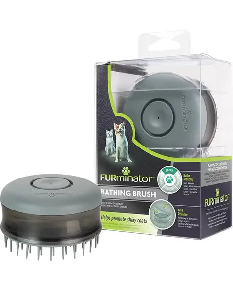 FURminator Bathing Brush Badebürste für Hunde und Katzen zur Fellpflege und Shampoo-Verteilung.